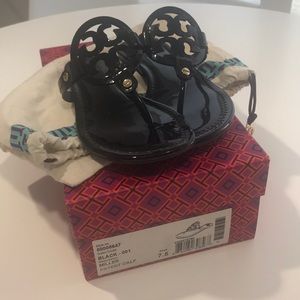 Tory Burch Miller black sandal (with dust bag &box